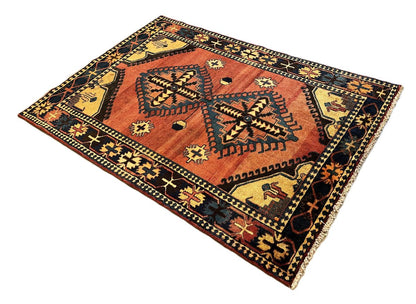 Hand-Knotted Tribal Persian Tajabad Rug