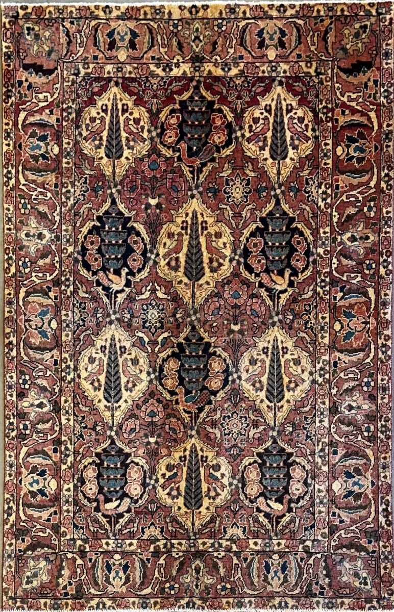 Hand-Knotted Tribal Persian Bakhtiar Rug