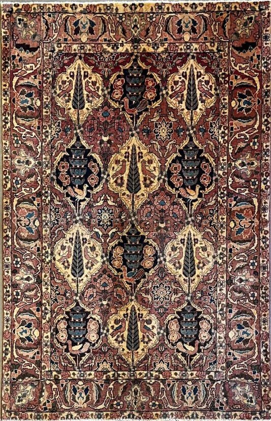 Hand-Knotted Tribal Persian Bakhtiar Rug