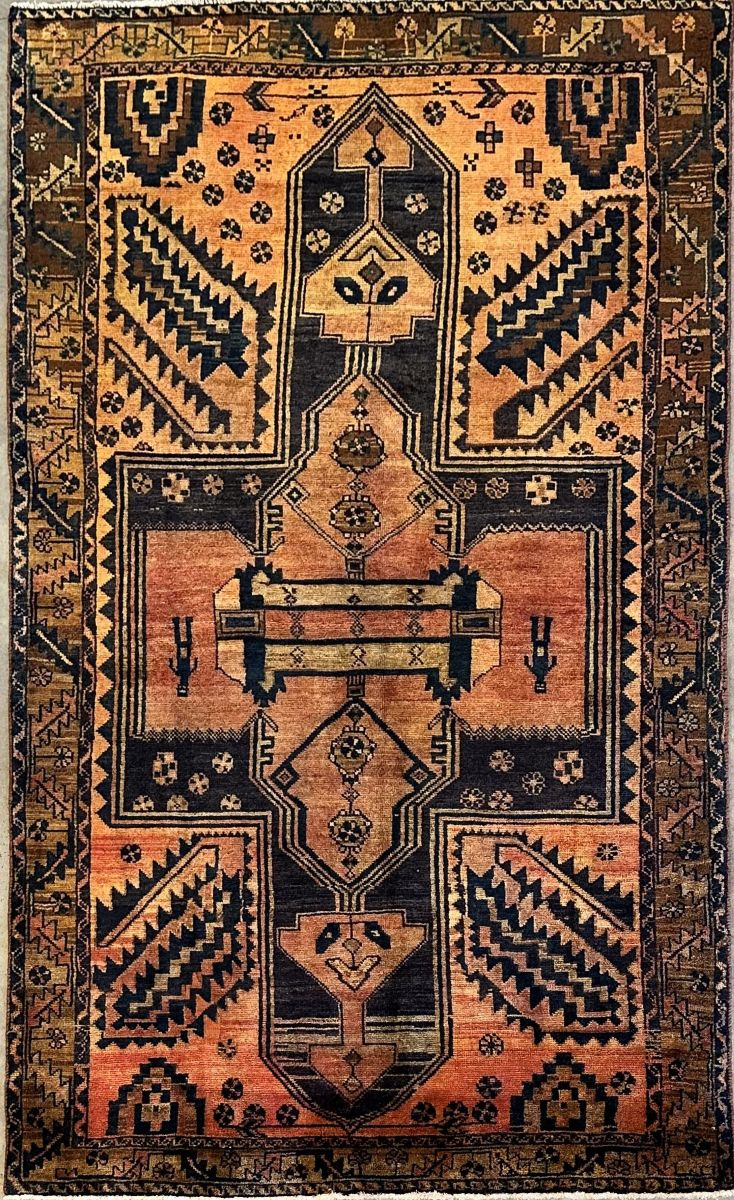Hand-Knotted Tribal Persian Luri Rug