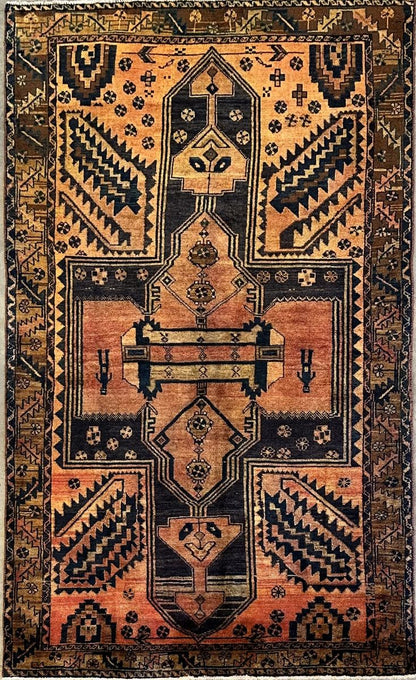 Hand-Knotted Tribal Persian Luri Rug
