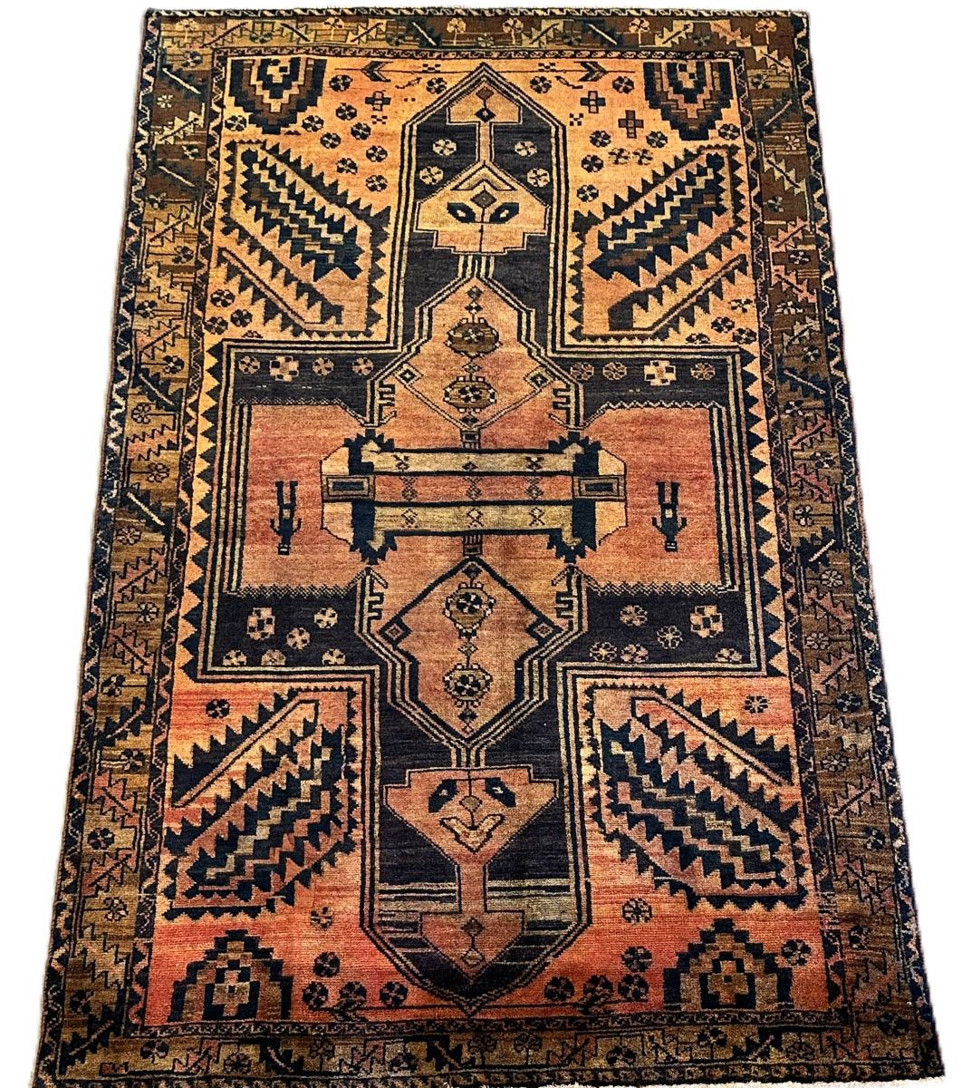 Hand-Knotted Tribal Persian Luri Rug