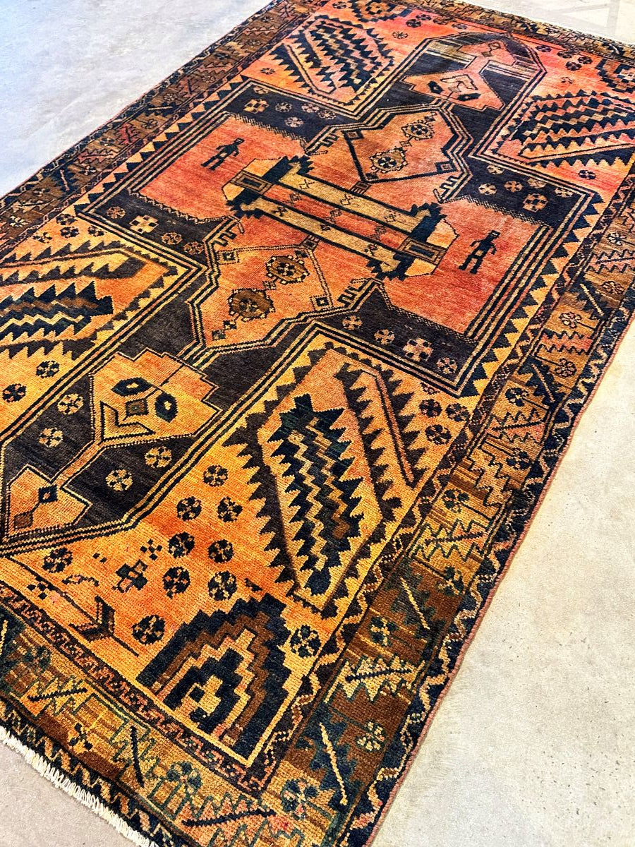 Hand-Knotted Tribal Persian Luri Rug