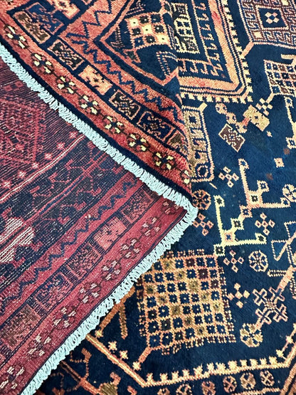 Hand-Knotted Tribal Persian Shiraz Carpet