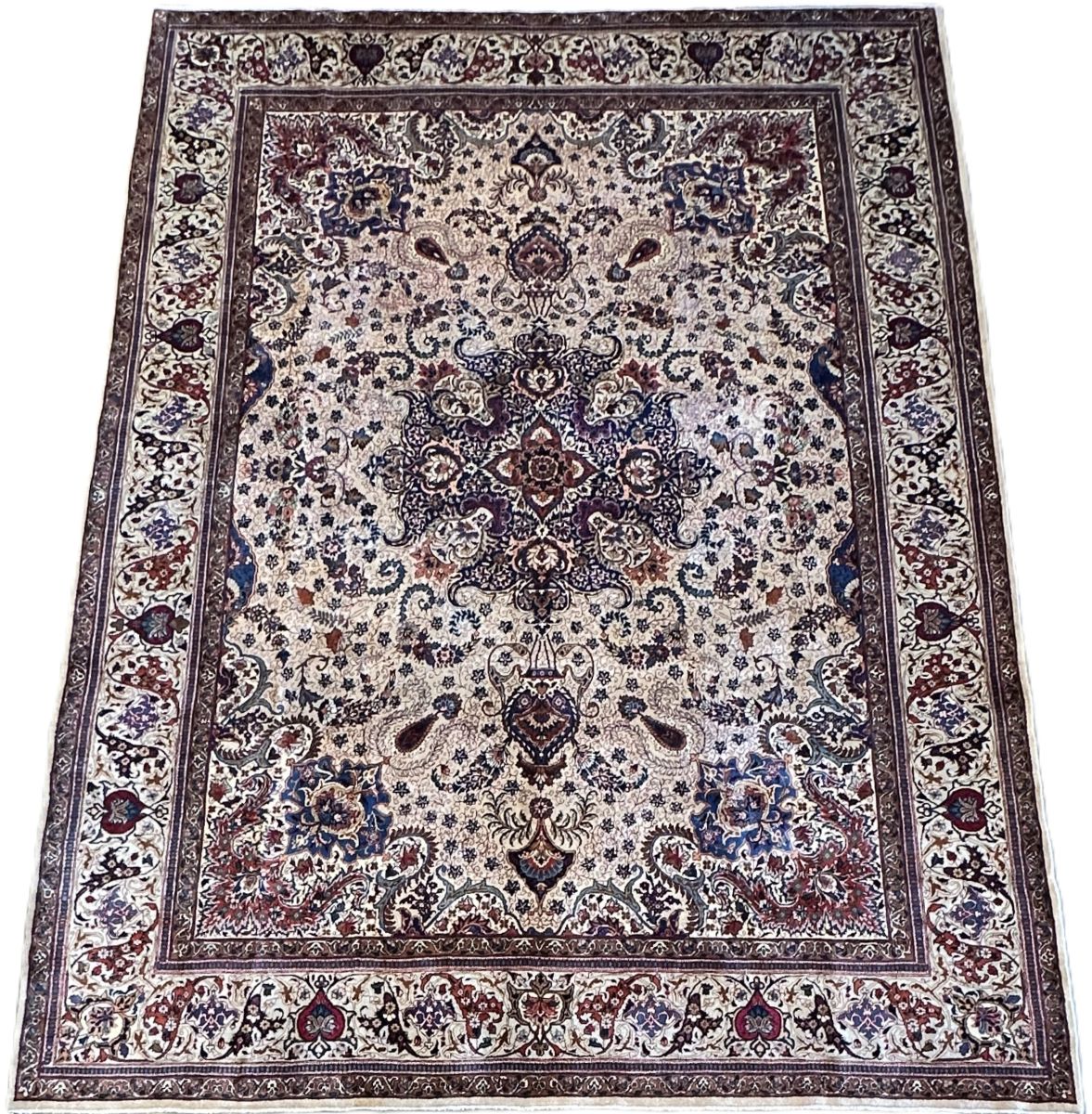 Fine Hand-Knotted Persian Semnan Carpet