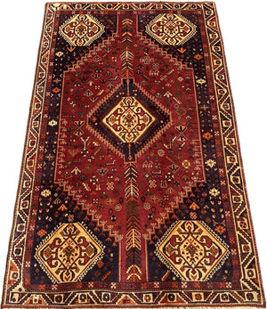 Hand-Knotted Tribal Persian Qashqaie Rug