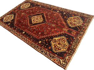 Hand-Knotted Tribal Persian Qashqaie Rug