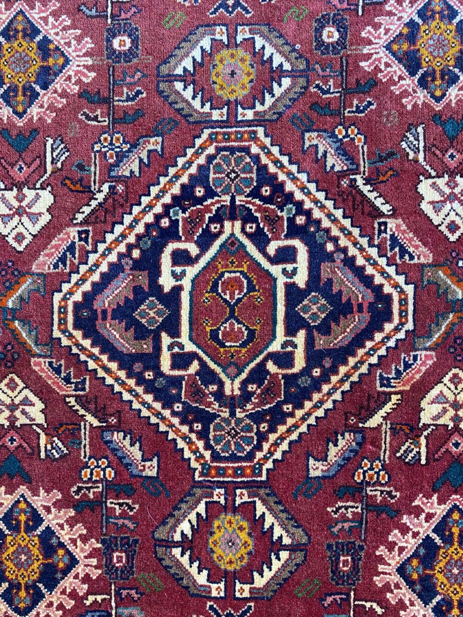 Fine Hand-Knotted Nomadic Persian Qashqaie Rug