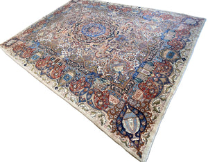 Hand-Knotted Persian Kashmar Carpet