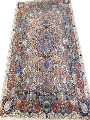 Hand-Knotted Persian Kashmar Carpet