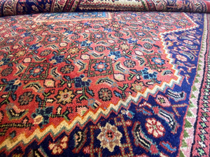 Hand-Knotted Persian Sarouq Mahal Carpet