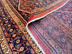 Hand-Knotted Persian Sarouq Mahal Carpet