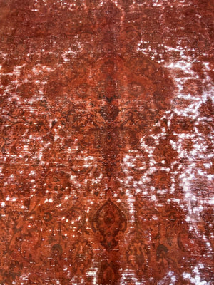 Handmade Vintage Over-dyed Persian Tabriz