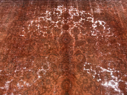 Handmade Vintage Over-dyed Persian Tabriz