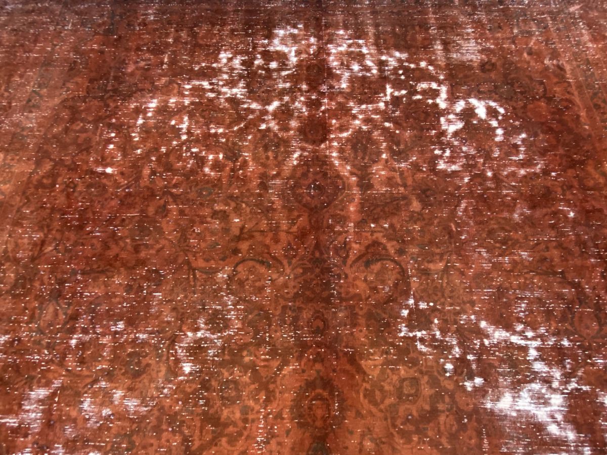 Handmade Vintage Over-dyed Persian Tabriz