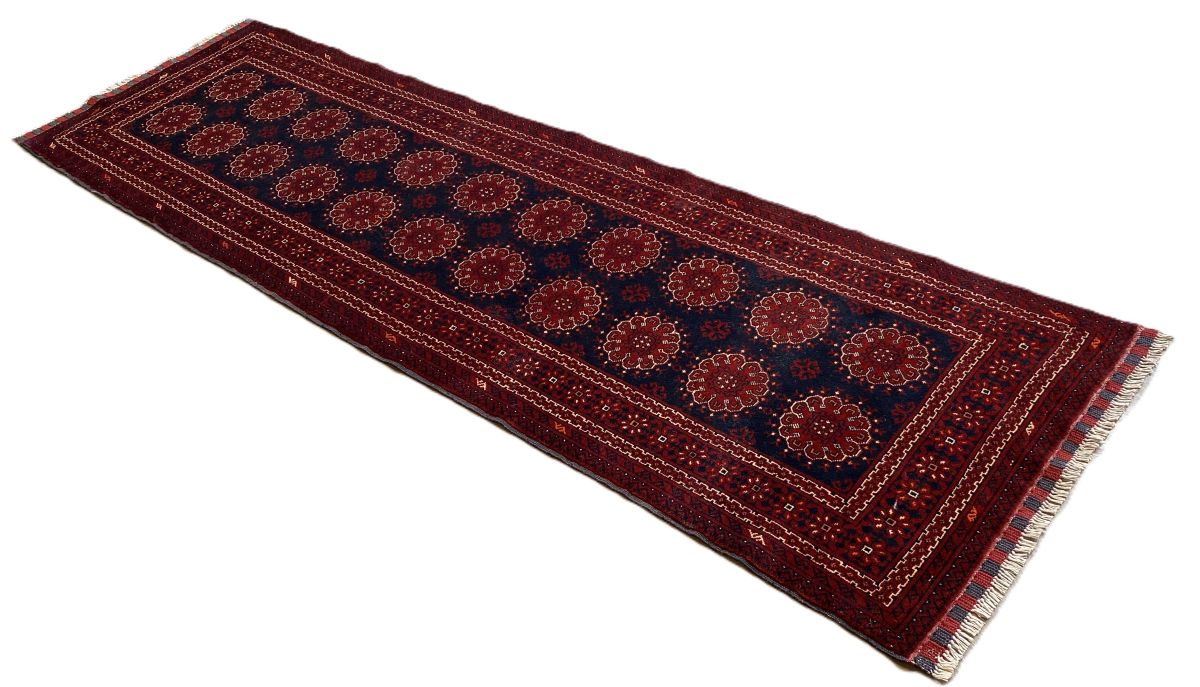 Hand-Knotted Tribal Afghan Kunduz Runner