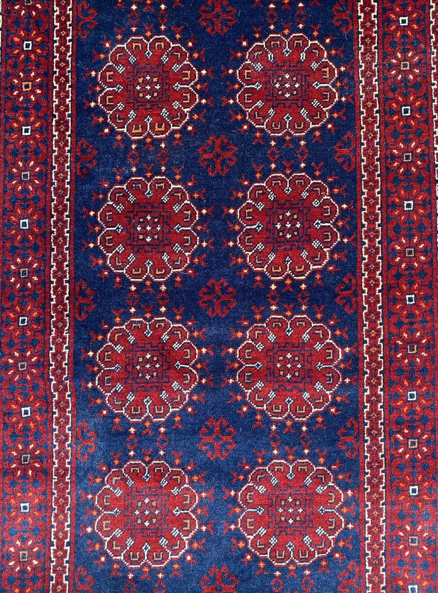 Hand-Knotted Tribal Afghan Kunduz Runner