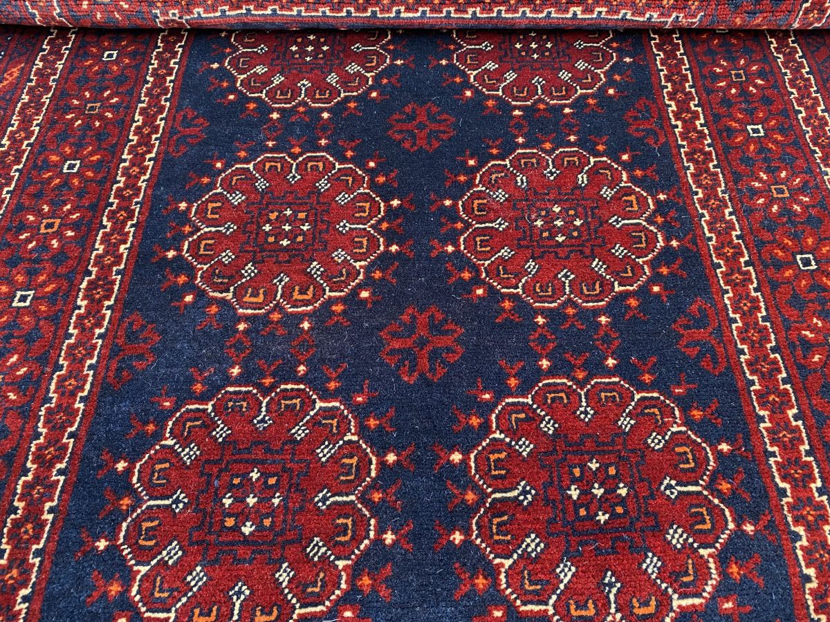 Hand-Knotted Tribal Afghan Kunduz Runner