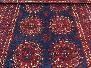 Hand-Knotted Tribal Afghan Kunduz Runner