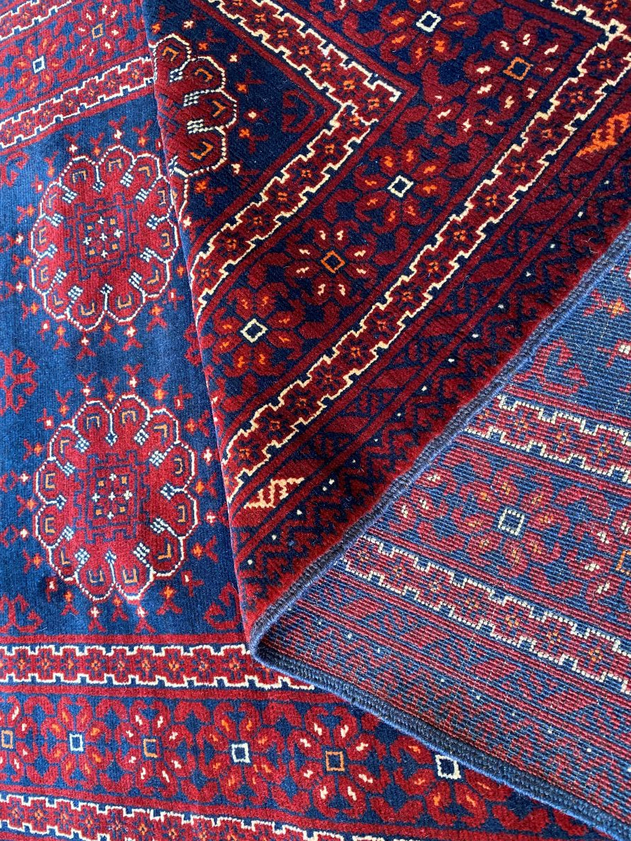 Hand-Knotted Tribal Afghan Kunduz Runner