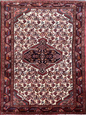 Hand-Knotted Tribal Persian Enjelas Rug