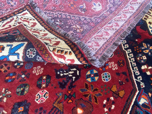 Hand-Knotted Tribal Persian Qashqaie Rug