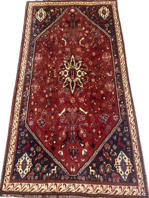 Hand-Knotted Tribal Persian Qashqaie Rug