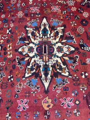 Hand-Knotted Tribal Persian Qashqaie Rug