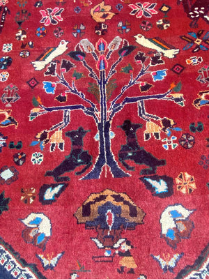 Hand-Knotted Tribal Persian Qashqaie Rug