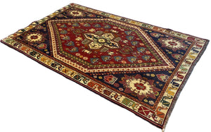 Hand-Knotted Tribal Persian Qashqaie Rug