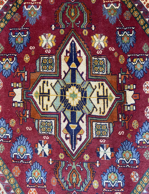 Hand-Knotted Tribal Persian Qashqaie Rug