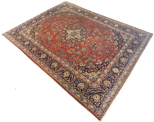 Superfine Hand-Knotted Persian Kashan Carpet