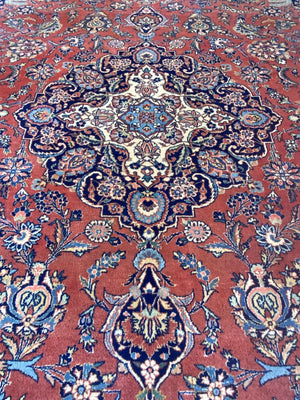 Superfine Hand-Knotted Persian Kashan Carpet