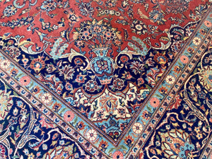 Superfine Hand-Knotted Persian Kashan Carpet