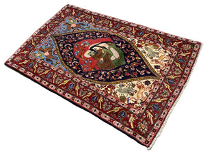 Hand-Knotted Persian Kashan Carpet