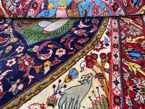 Hand-Knotted Persian Kashan Carpet