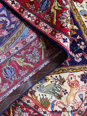 Hand-Knotted Persian Kashan Carpet