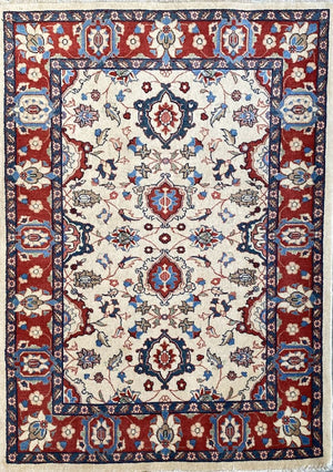 Hand-Knotted Persian Varamin Rug