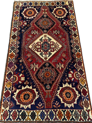 Hand-Knotted Tribal Persian Qashqaie Rug