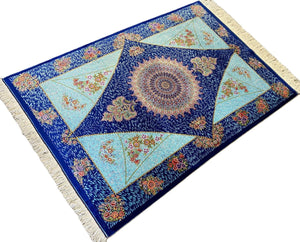 Superfine Hand-Knotted Pure Silk Persian Qum