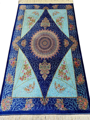 Superfine Hand-Knotted Pure Silk Persian Qum