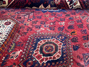 Hand-Knotted Nomadic Persian Qashqaie Carpet