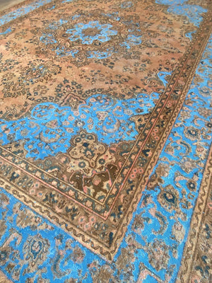 Handmade Vintage Over-dyed Persian Kerman