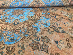 Hand-Knotted Vintage Over-dyed Persian Kerman