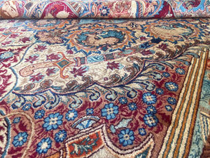 Antique Hand-Knotted Persian Kashmar Mashahir Carpet