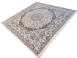 Superfine Hand-Knotted Persian Naien carpet