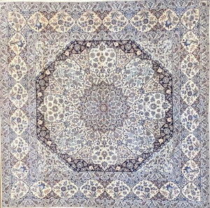 Superfine Hand-Knotted Persian Naien carpet