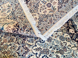 Superfine Hand-Knotted Persian Naien carpet