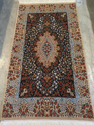 Superfine Hand-Knotted Persian Qum Rug