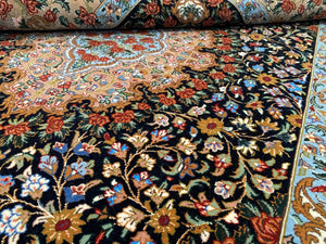 Superfine Hand-Knotted Persian Qum Rug